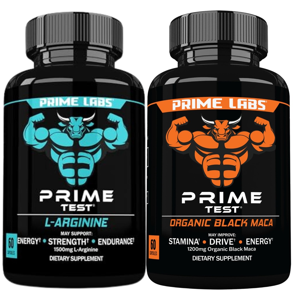 Prime Labs L Arginine (60 ct) + Organic Black Maca Kapsule (60 ct)