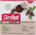 SlimFast Keto Fat Bomb Snack Cup, Mätová čokoláda, Keto Snacks for Weight Loss, Low Carb with 0g Added Sugar, 14 gróf Box (Backaging May Vary)