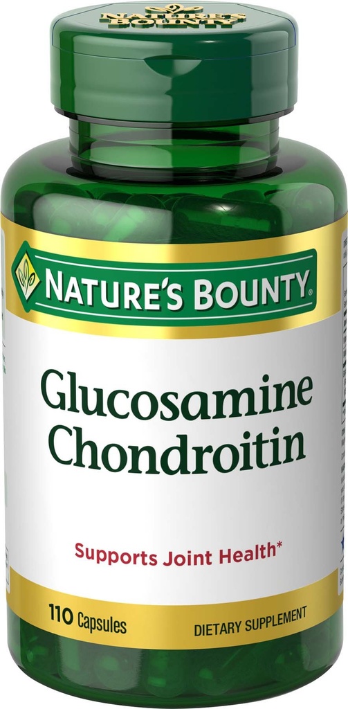 Nature's Bounty Glukosamine Chondroitin pilulky a diétne doplnky, Podpora Spoločné zdravie, 110 Kapsule