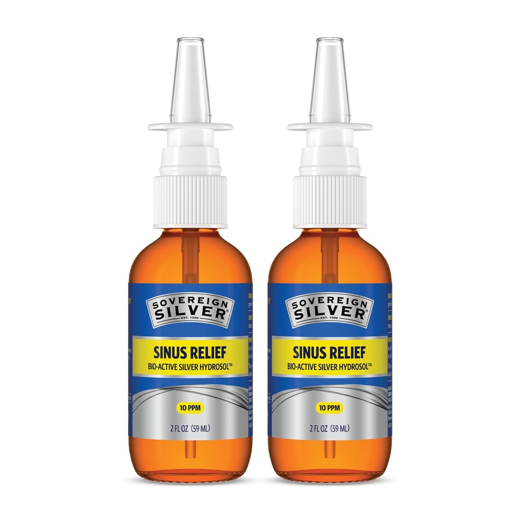 Zvrchované striebro bio-Aktívne koloidné striebro Hydrosol pre imunitnú podporu - 10 ppm - 2 ppm - nosový sprej - balenie po 2 kusoch