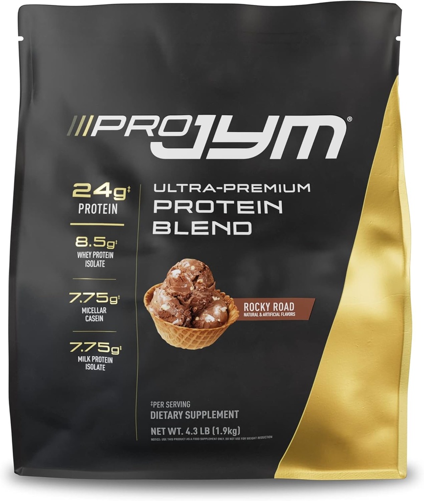 Pro JYM Rocky Road Protein Powder - Srvátka Proteín Izoláty, Kazeín, & Mliečny proteín, Lean Muscle Building for Men & Women, JYM Supplement Science, 45 Servings