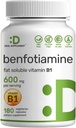 Benfotiamín 600mg Per Serving, 180 Veggie Capsules (300mg per Cap) 