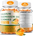 (2 balenia) Kalcium Magnézium Zinok Gumies s vitamínom D3 & K2 - bezcukrové kalcium Gummy pre ženy a mužov - Bone & Immune Support - non-GMO, bez lepidla, Orange Ochutené - 120 Počet