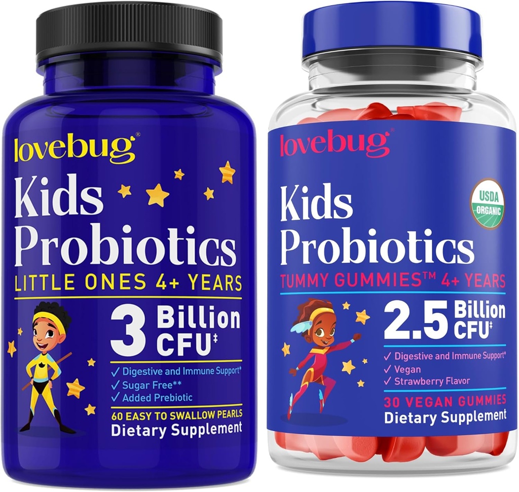 Lovebug multi-kmeň probiotické perly a pôdy-založené probiotické Gummy Bundle