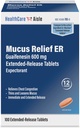 HealthCareAisle Guaifenesin 600 mg Rozšírené uvoľnenie - 100 tabliet - Mucus Relief Explorant pre úľavu od kongescie hrudníka