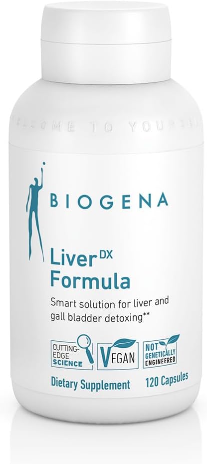 BIOGENA WISSEN SCHAFFT GESUNDHEIT LiverDX Vzorový doplnok - Detoxín pečene a žlčníka, čistenie a oprava** (výťažok z mliečia, artičoky a púpavy, lecitín)