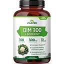Zazzee DIM 300 mg Per Kapsule, 100 gróf, Plus 10 mg BioPerine, Estrogen Balance, Hormonal Akne, Menopauza Podpora, Hormonálna bilancia, Diindolylmetán, Vegan, All-Natural, Non-GMO, Made in The USA