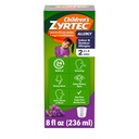 Zyrtec pre deti 24 hodinová alergia Sirup, 5 mg cetirizín hydrochlorid Antihistaminikum, Kids Alergická medicína pre vnútorné a vonkajšie alergie Relief, Farbivo- a cukor-free, Hrozno, 8 fl. oz