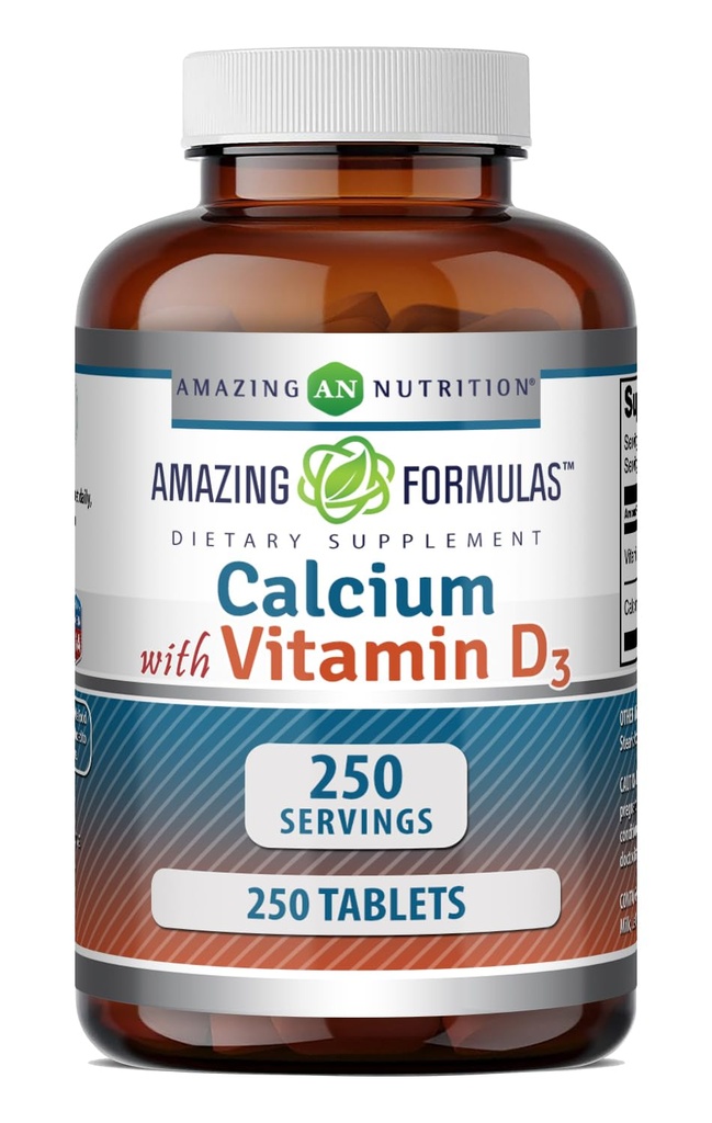 Úžasné vzorce Vápnik s vitamínom D3 doplnok 