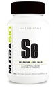 NutraBio Selén Supplement, 200mcg - 90 Rastlinné kapsule - Prírodné antioxidanty Podpora