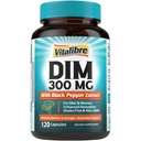 DIM doplnok pre ženy a mužov, estrogénový metabolizmus, hormonálna rovnováha a menopauza podpora, DIM 300 mg s extraktom z čierneho paprika, vysoká absorpcia, 120 kapsúl