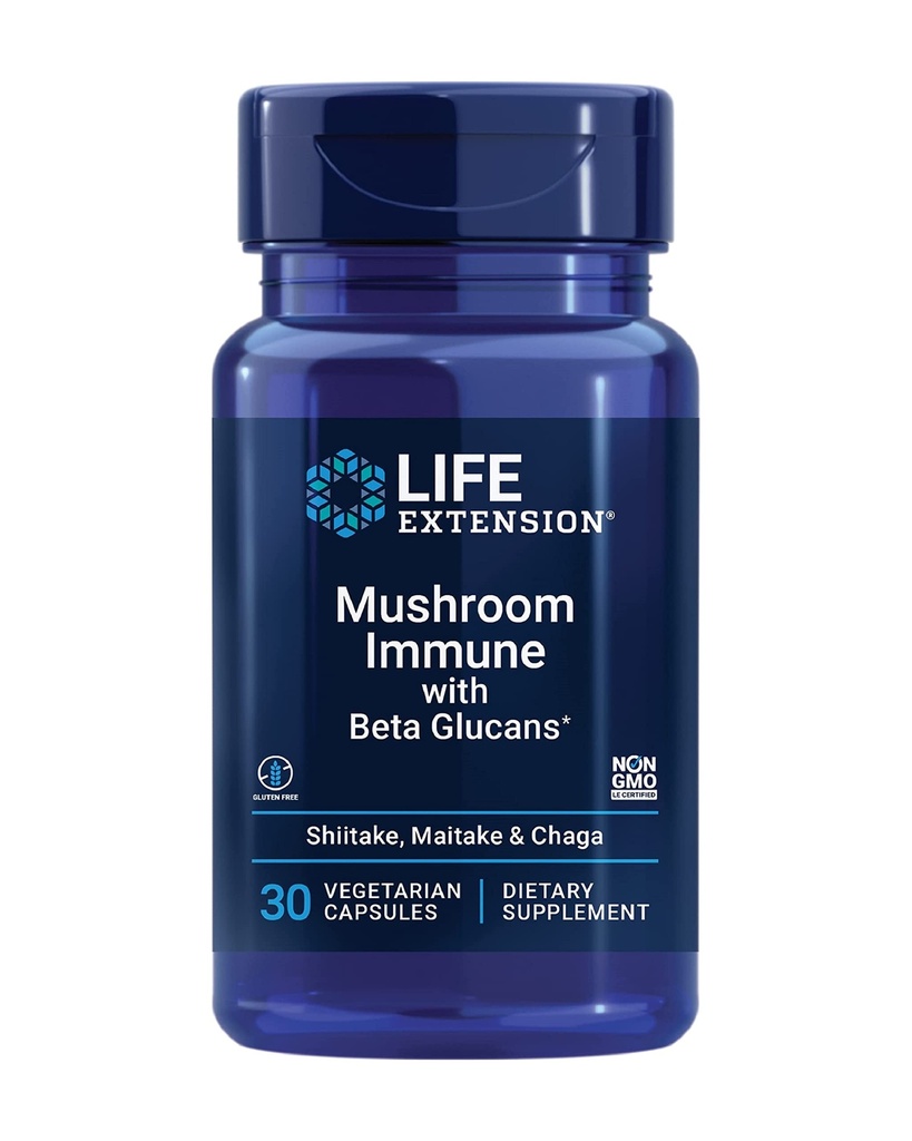 Life Extension Mushrom Immune with Beta Glucans