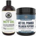 Výkon na ľavom pobreží 32oz Premium MCT Oil a 16oz Unflavred MCT + Collagen Powder