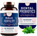 WINDZER BOTANICALS mužskú plodnosť doplnok a zubné probiotiká zdravie a Wellness Bundle