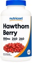 Nutricost Hawthorn Berry Kapsule 550mg, 240 Kapsule, Vegetarian Friendly, Non-GMO & Gluten Free