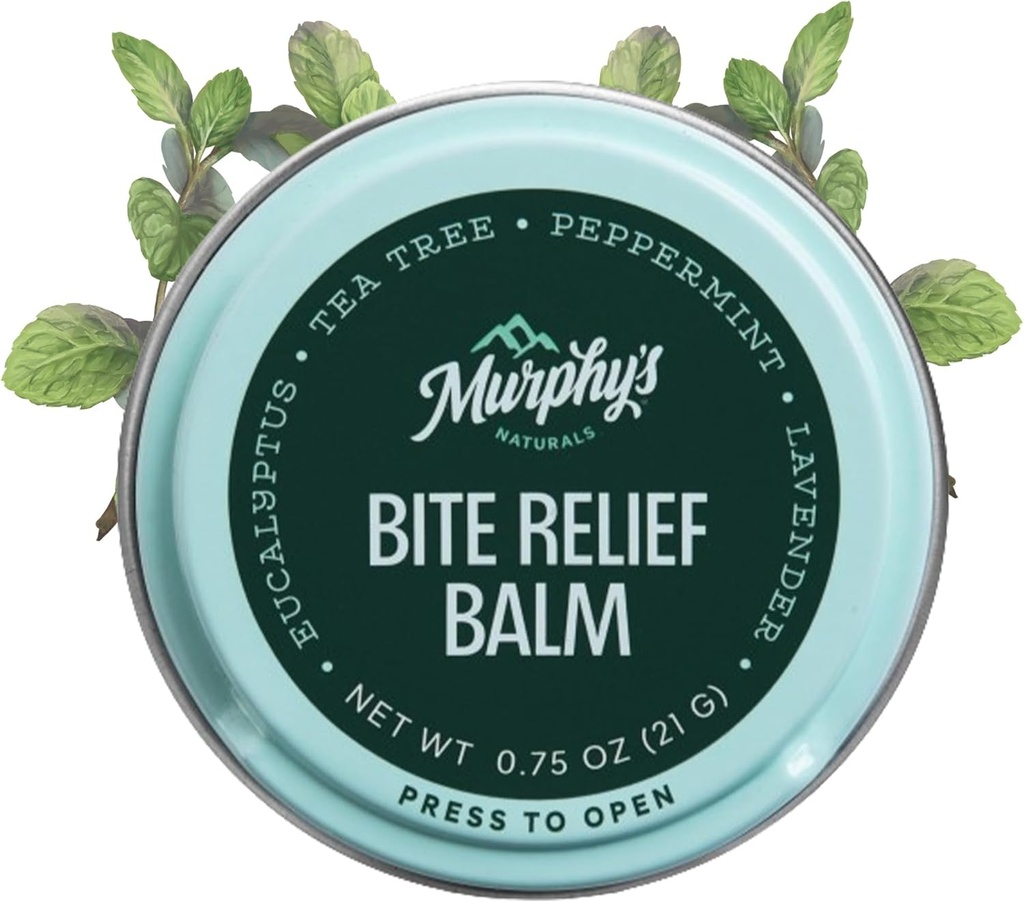 Murphyoths Naturals Insect Bite Relief Balm, Travel-Priateľsky, Upokojuje Bugs Bites s rastlinným olejom, Fast-Acting, Jednoduché použitie, 0.75oz