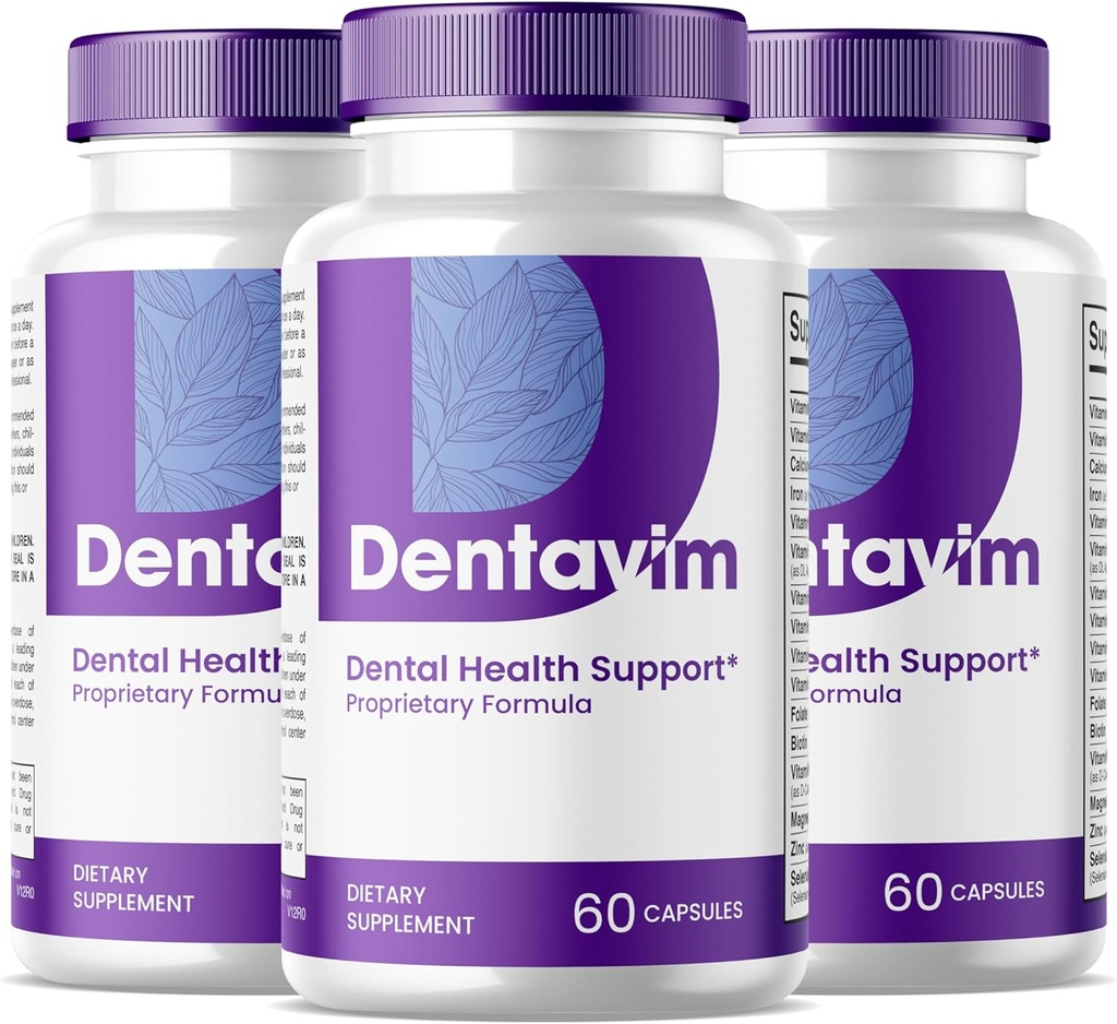 (3 balenia) Dentavim Kapsule - All Natural Care for Teeth and Gums - Dentavim Dental Health Formule Pills - Maximálna sila, Vitamín a minerály pre celkovú orálnu ochranu, Denta Vim for Reviews