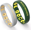 Mosquito Repelent Bracelets, 2 Balíček Silikónové Mosquito Repelent Wristbans, Hnedý hmyz a červy repelent pre dospelých a deti vnútorné použitie (Dark Green & Gray)
