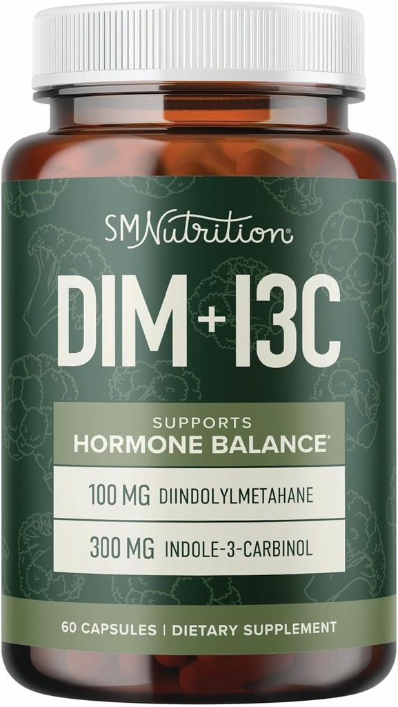 DIM & Indole 3 Carbinol pre Hormone Balance pre ženy a mužov I3C Complex 