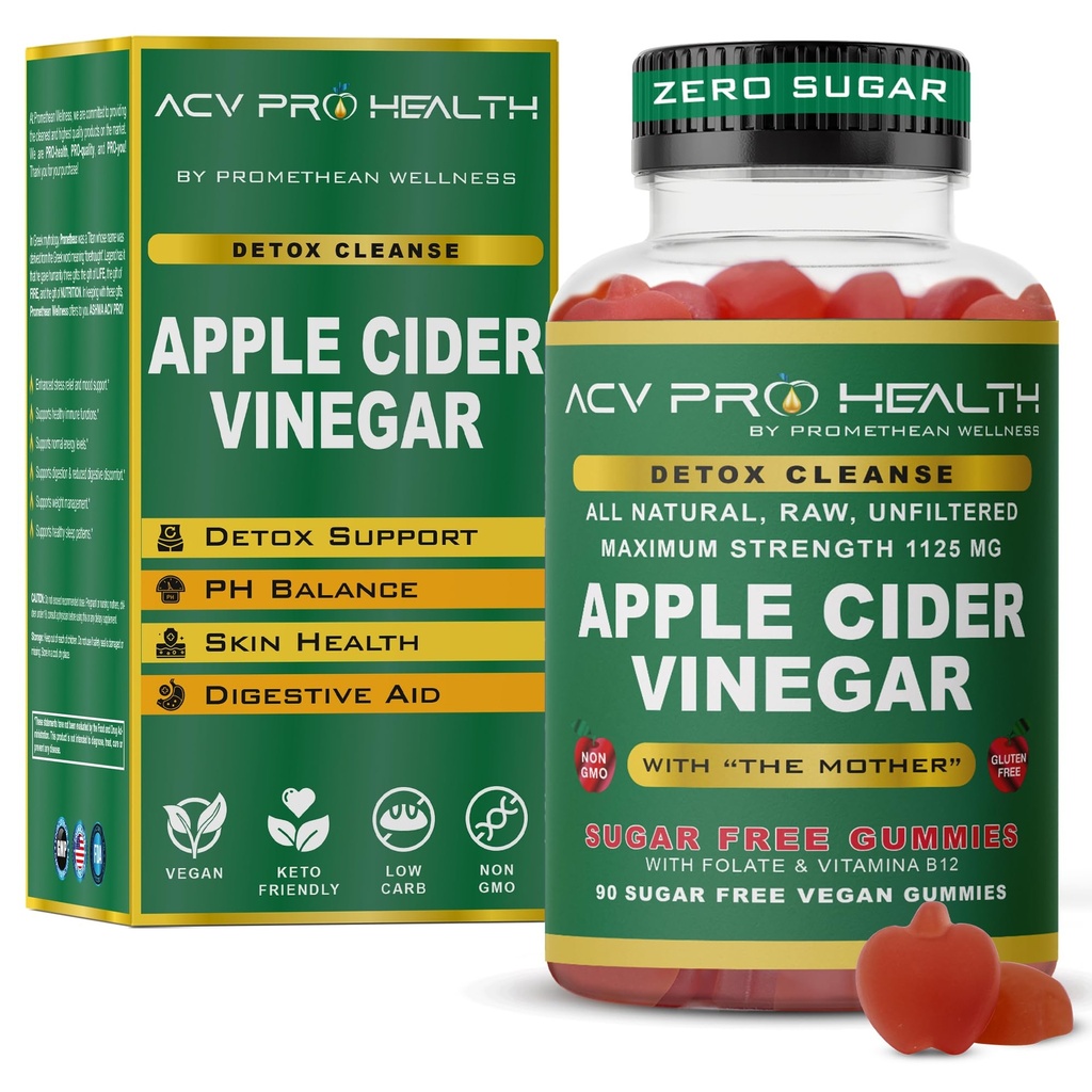 ACV s cukrom nerobí žiadny zmysel! Jablkový Cider Ocogar Gummy Sugar Free Low Carb Advanced Keto Acv Gummies Keto Gummy Detox Cleanse (90 Počet)