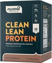 Nuzest - Pea Protein Powder - Clean Lean Protein, Premium Vegan Plant Based Protein Powder, Dairy Free, Gluten Free, GMO Free, Protein Shake, Rich Chocolate, 0,9 oz, (Pack of 10)