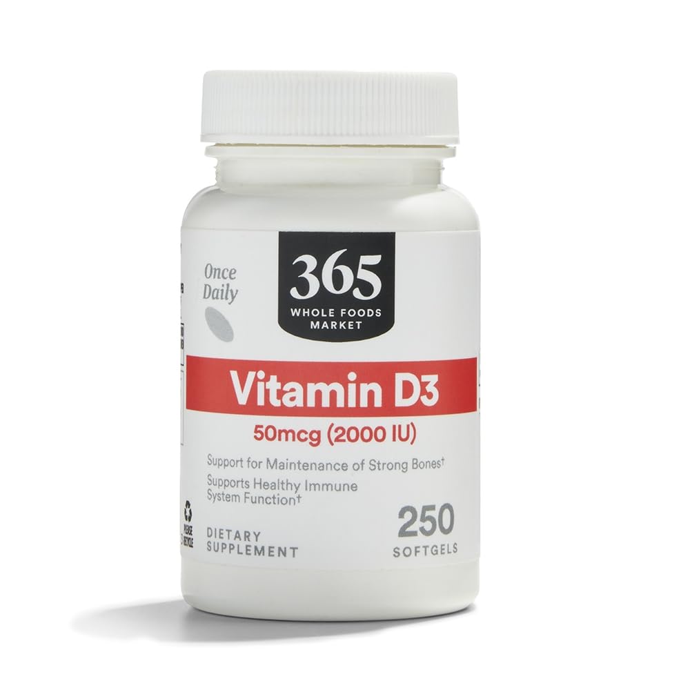 365 podľa celého potravinového trhu, vitamín D3 2000 IU, 250 IU ou