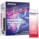2Pred Blackcurrant I All Natural Vegan Pre Cvičenie, kofeín zadarmo I čistá energia, vytrvalosť, zotavenie som pred tréningom Ženy a muži I 20 x Jednotlivé pakety som Informoval Sports Certified