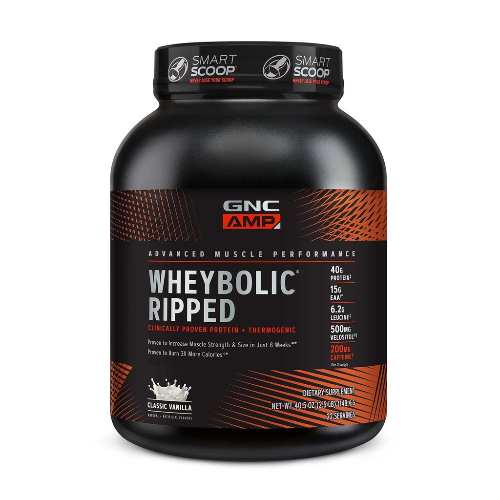 GNC AMP Wheybolic Ripped - Classic Vanilla (22 slúži)
