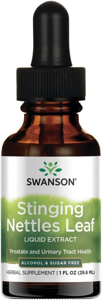 Swanson Stinging Nettles Leaf Liquid Extract Alkohol a bez cukru 1 fl Ounce (29,6 ml) Tekutina