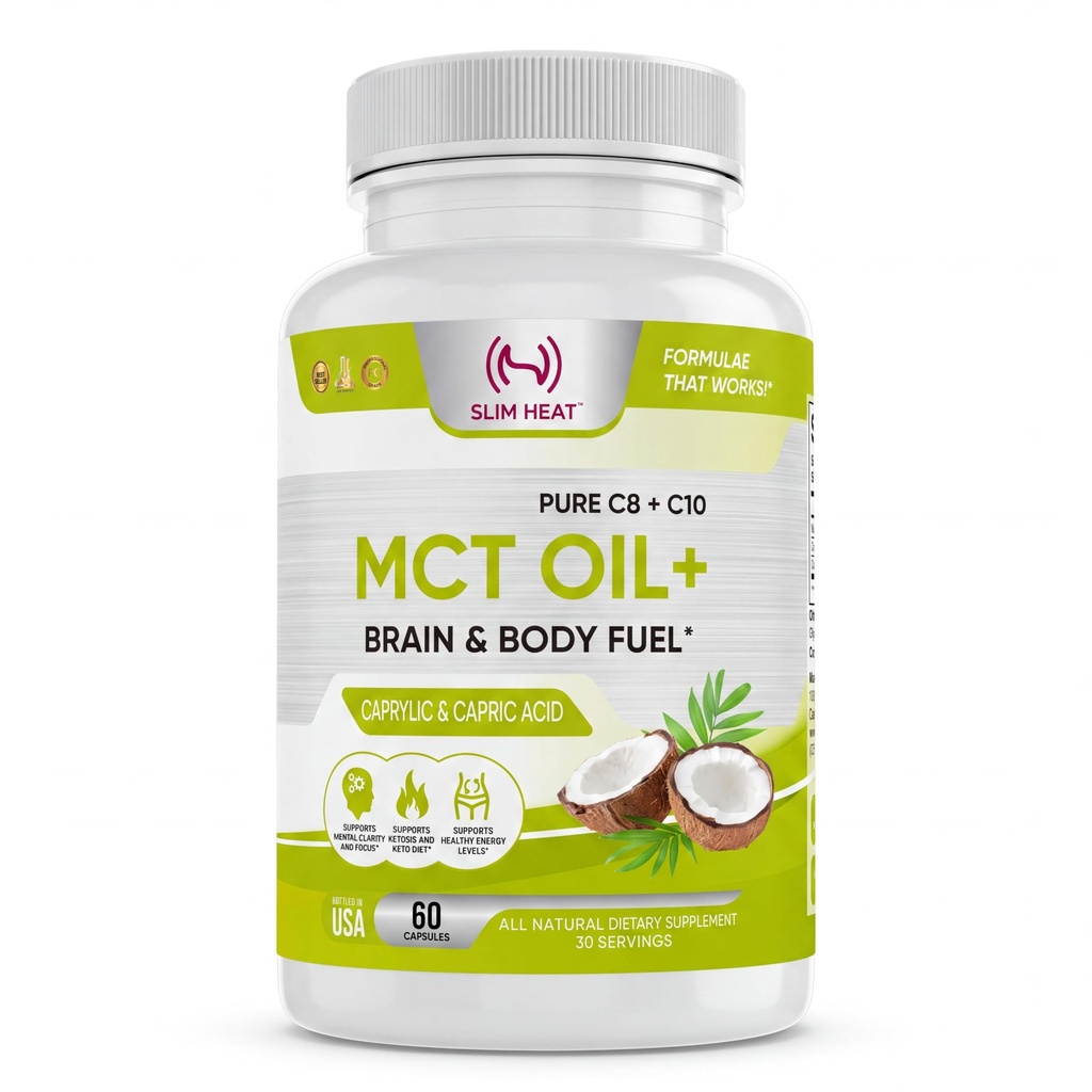 Keto MCT Olejové kapsule s C8 & C10 - Rýchle pôsobenie Ketózy Mozog a telo Palivo pre ženy a mužov - Všetky prírodné, Non-GMO, Made in USA (1-Month Supply)