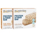 WonderSlim Protein and Fiber Bar Bundle, Fluffy Saled Toffee Praczel & Fluffy Nutter