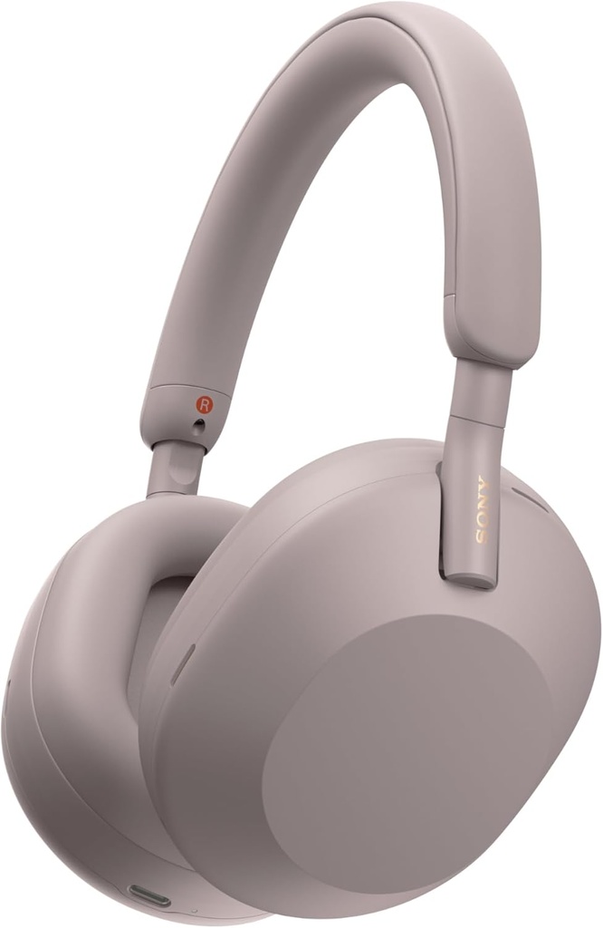 Sony WH-1000XM5 Premium Hluk Zrušiť bezdrôtové slúchadlá, Auto NC Optimizer, 30-hodinová batéria, Alexa Voice Control, Smoky Pink
