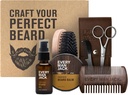 Každý muž Jack Brad grooming Súprava pre mužov - Zahŕňa Sandalwood Beard Oil a Brada Balm, Brada Brusič, Drevené obojstranné Comb, Trimming Nožnice a fúzy Comb