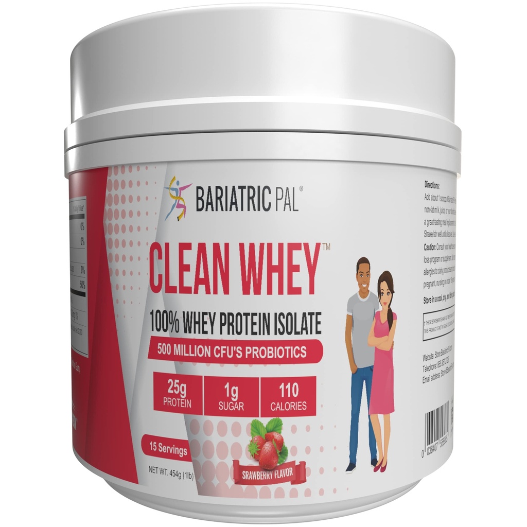 BariatricPal Clean Swhey Protein (25g) s probiotikami - Strawberry (15 Servings)