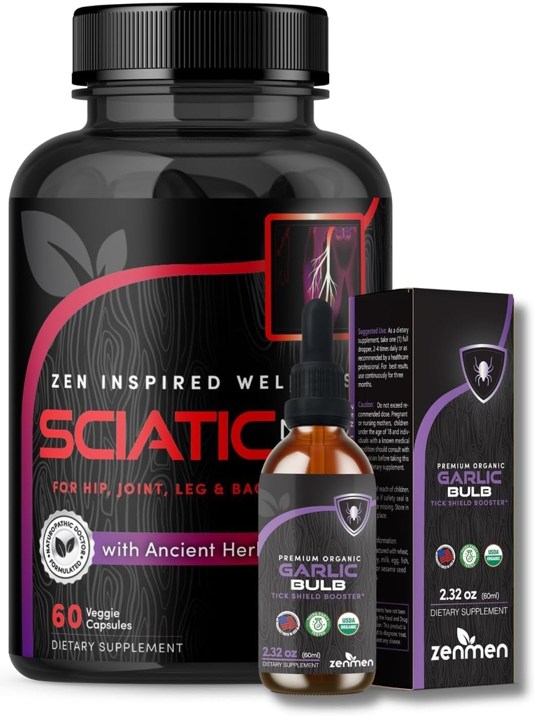 Zenmen Cesnak Tinktúra a ischias Nerve Podpora Bundle