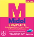 Midol Menstural Complete, Gelcaps, 24 ot