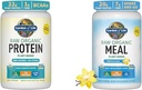 Záhrada života Organický Vegan Neochutený Proteín Powder 22g Kompletná rastlina na báze surového proteínu a vegánskeho proteínu Powder - Raw Organic Meal Replacement Shakes - Vanilla - Pea Protein