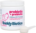 Buddy Biotics Probiotic + Prebiotikum pre psy- Gut Flora zdravie, trávenie a imunitné zdravie, hnačka a Bowel Podpora 5 miliarda CFU na Scoop