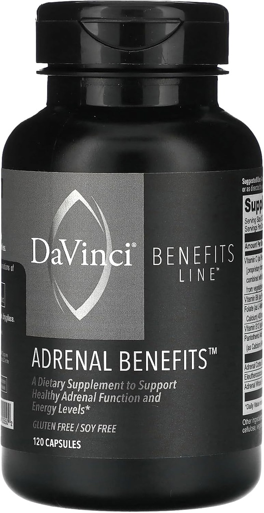 Výhody linka, Adrenal Benefits, 120 Kapsule, Davinci Laboratories of Vermont