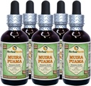 Muira Puama (Ptychopetalum Olacoides) Glycerit, organický tekutý extrakt bez obsahu alkoholu (názov banky: HerbalTerra, hrdo vyrobené v USA) 5x2 fl.oz (5x60 ml)