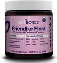 SUNBIOTICS Friendlier Flora - Ženská zmes, 20 miliárd CFU 6 probiotických kmeňov, Ženy Denné trávenie Vaginálne a imunitné zdravie, non-GMO a Gluten bez, 2 Ounce