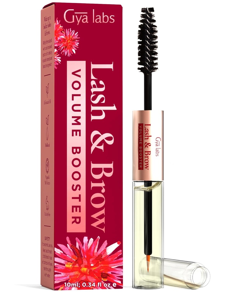 Gya Labs Lash and Brow Oil - 100% Pure Natual Organic Castor Oil Očné riasy a sérum obočia pre plnšie obočie (0.34 Fl Oz)
