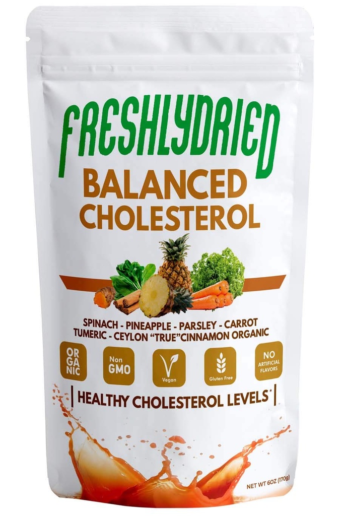 Čerstvo vyrovnaný cholesterol prášok - podporuje zdravé hladiny cholesterolu - w/Tumerica, Ceylon pravá škorica, špenát, petržlen, ananás - Vegan-Priateľne 17 Slúži 6 Ounces