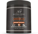 Štít Alergia Imunitná podpora Dodatok pre psy Alpha Dog Nutrition - 7 Nutritional Huba práškový komplex + Vitamín C na zvýšenie imunity - Až 60 Slúži pre malé plemeno psov, 54g
