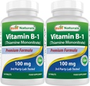 Najlepšie prírodné vitamín B1 ako tiamín mononitrát 100 mg 120 tabliet (120 počet (pár 2))
