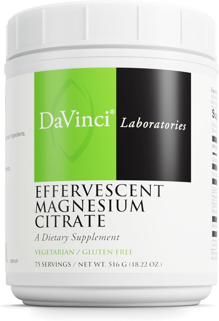DaVinci Labs - Šumivý horčík Citrát - 75 Servis - 18.22 Oz