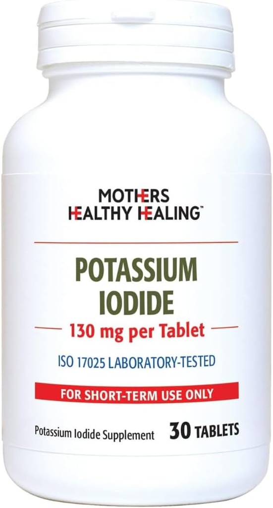 Iodid draselný 130 mg KI Supplement 30 Tablety na podporu štítnej žľazy Iodine - YODO Naciente