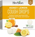 HERBION Naturals Kašeľ kvapky, Dietary Supplement, Upokojuje Kašeľ, pre dospelých a deti viac ako 6 rokov, bez umelej chuti, bez pridaného farbiva (18 počet (pack of 1), med citrón)