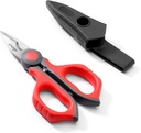 LIVINGO Electrician Nožnice: 6 palcov Sharp Heavy Duty Wire Nožnice - nerezová oceľ Serrated Nožnica s opaskom, Striptér Fiber Optic, Crimping Aluminium Mäkká kábel linka