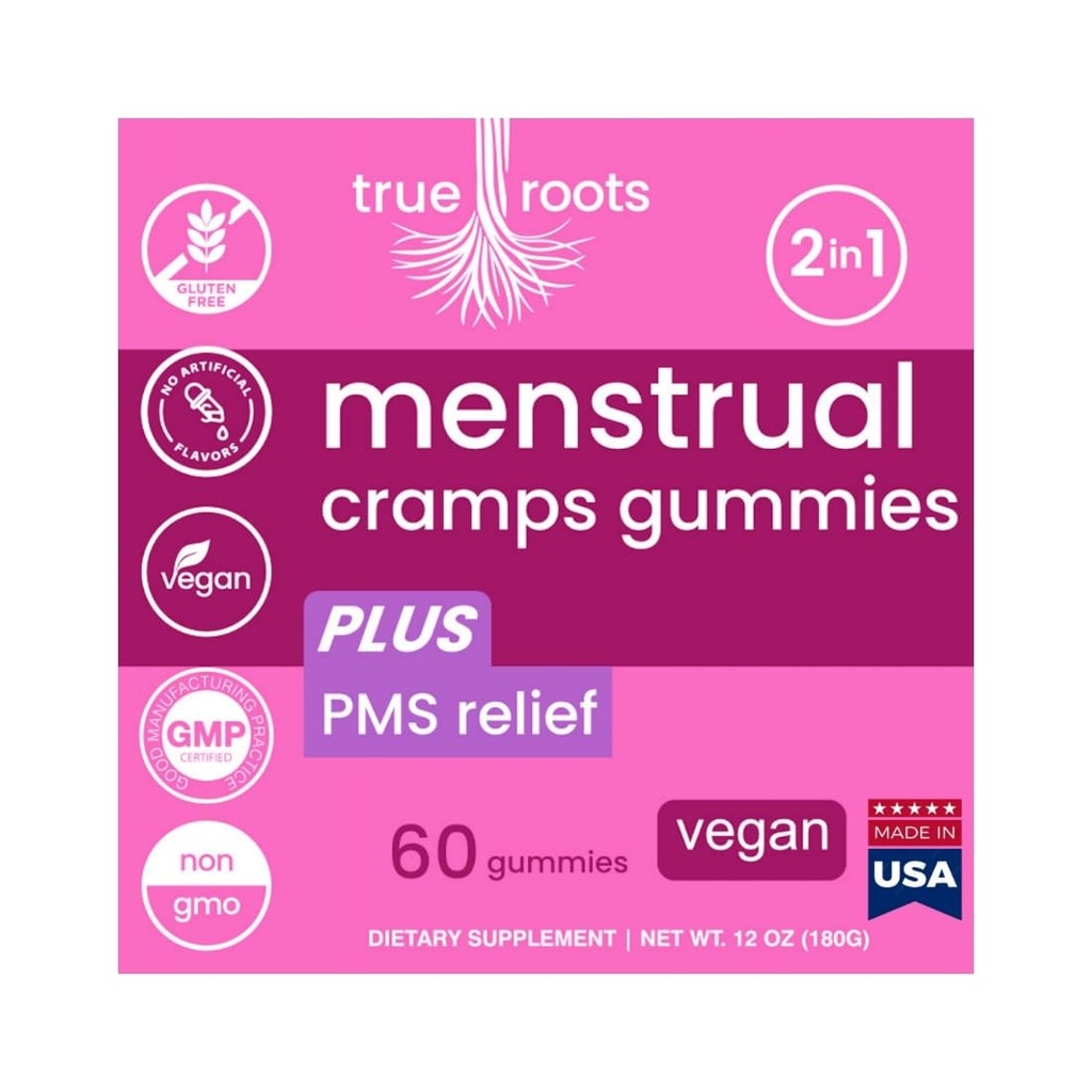 Menstrual Cramp Obdobie Gummies Pravé korene 